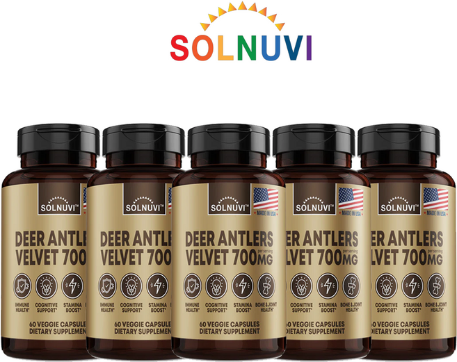 프리미엄 녹용 700mg 프리미엄 녹용 캡슐 러시아녹용 솔누비, 5개, 60정