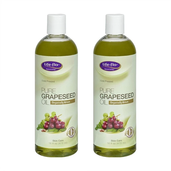 Life-Flo Grapeseed Oil Pure 라이프플로 포도씨 오일 퓨어 16oz(473ml) 2팩, 473ml, 1개 - 쿠팡