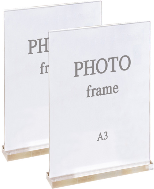 디모어 투명 아크릴 스탠드 POP광고 액자 메뉴판 안내판, 2개