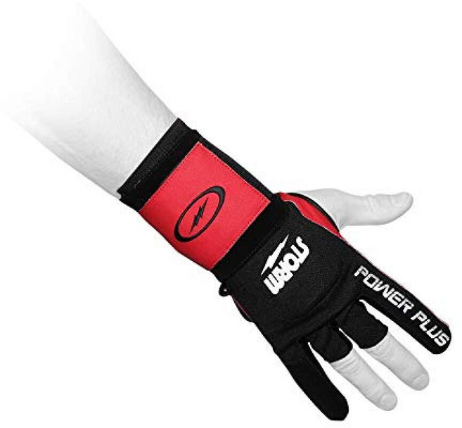 Storm Bowling Products 파워 글러브 플러스 - 왼손 라지 블랙/레드, 1개, Black/Red