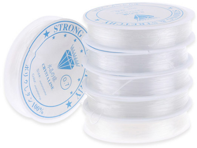 탄성 우레탄 줄 반지 팔찌 만들기 비즈 공예 재료, 0.5, 1개