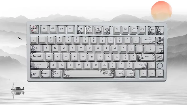 Everglide Su75pro 마그네틱 스위치 키보드 Su75 Pro 유선 8k 게이머 듀얼 램프 가스켓 0.001mm 알루미늄, 03 No keycap No Switch, 13 Sliver Aluminum Plat - 쿠팡
