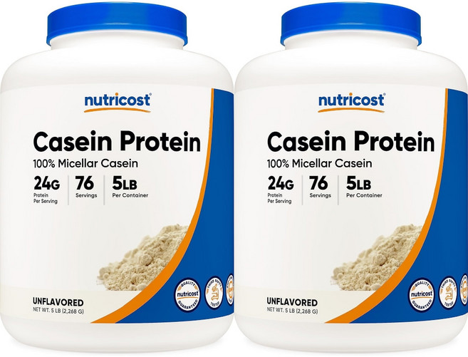 뉴트리코스트 고흡수 미셀라 카세인 단백질 파우더 무맛, 2268g, 2개