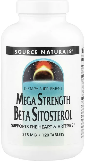 소스내츄럴스 메가 스트랭스 베타 시토스테롤 375mg 타블렛, 120정, 1개 - 쿠팡