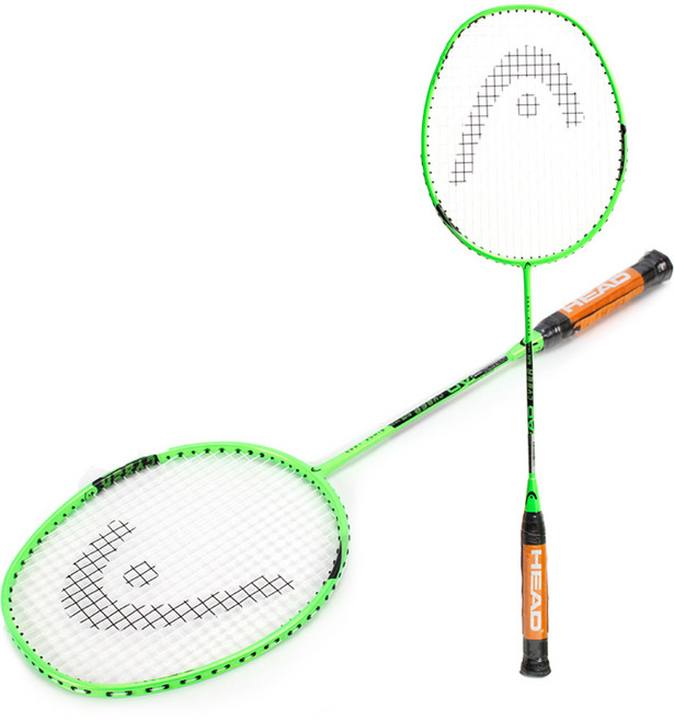 헤드 82g 사이버 엘리트 배드민턴라켓 카본그라파이트 입문자 초급자용 클럽용 GREEN, 1개