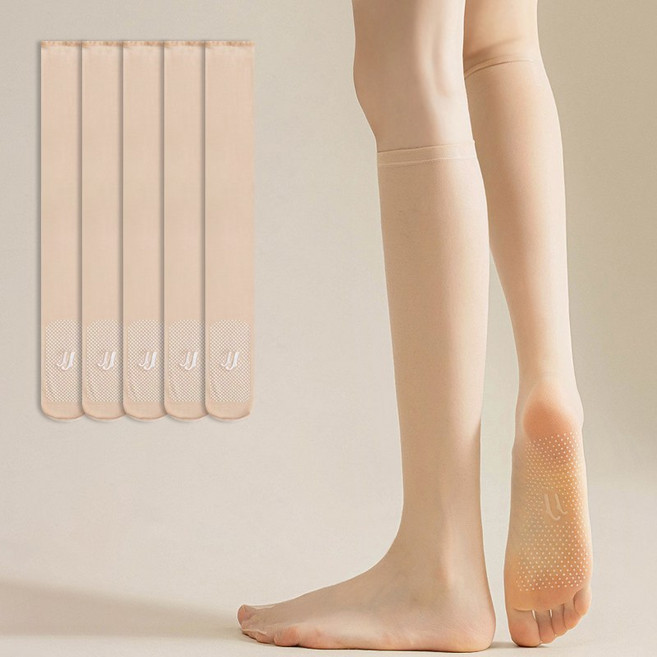 아띠Ahtty (4color / 5P) 미끄럼방지 논슬립 실리콘 누드 판타롱 고탄력 시스루 무릎 종아리 밴드 스타킹