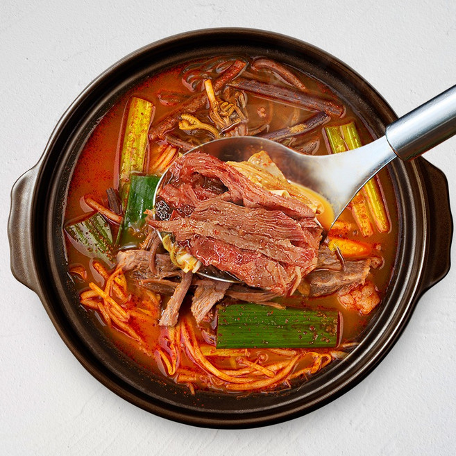 [원주맛집] 약초방 잡내없는 흑염소 대파 육개장 (1팩당 3-4인) / 기력보충 보양식 몸보신, 3개, 1.2kg