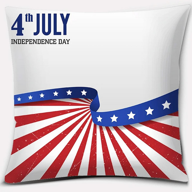 인디펜던스 데이 시리즈 USA 악세리아 사각형 장식 소파 쿠치 프린트 LOVE 코진 베갯잇, 45x45cm Polyester, 7