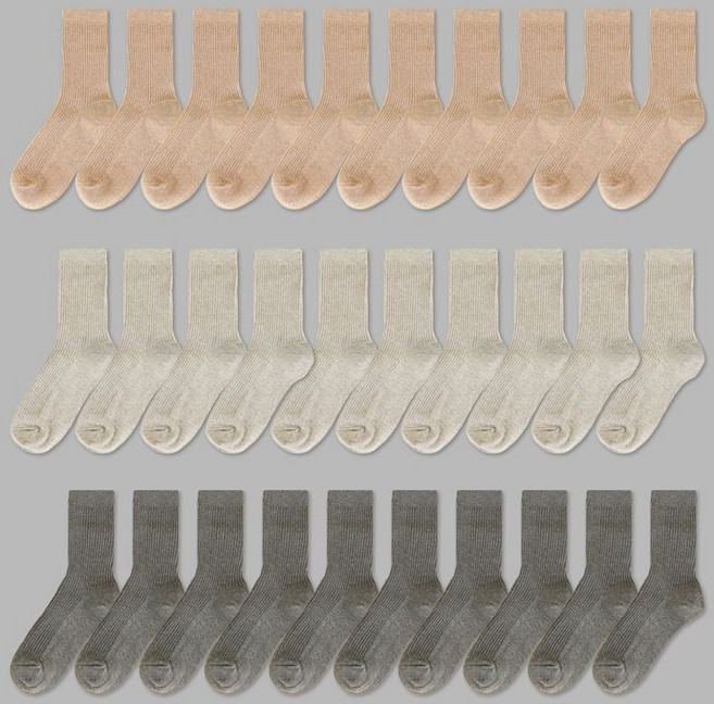 일오공칠 10PACK 1507 여성 모노 슬림 립삭스 - 밀크브라운/그레이/챠콜코지 컬러팩