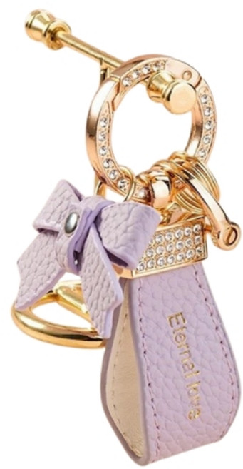해다인 여성고급 가죽키링 자동차키홀더, 퍼플 전화번호키링