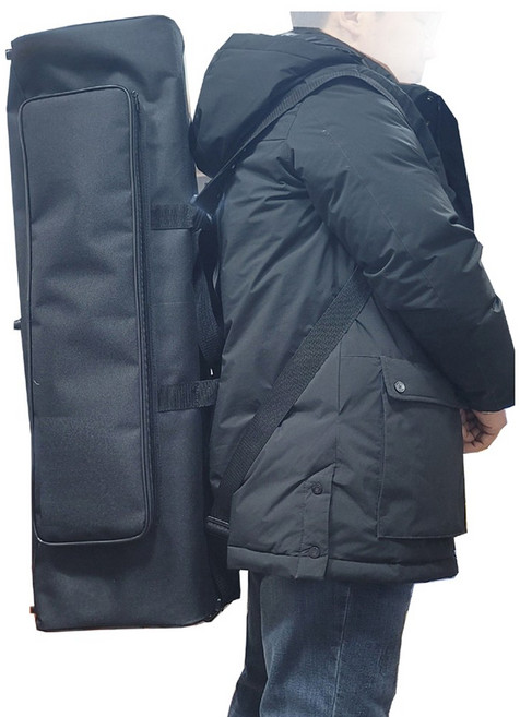 [국산] 발포시트 내장 긴가방 (긴끈2개 배낭겸용) ss1288 삽 농기구 수납 낚시가방 공구 캠핑 스포츠 작업용 텐트 폴대 봉, 105cm 블랙