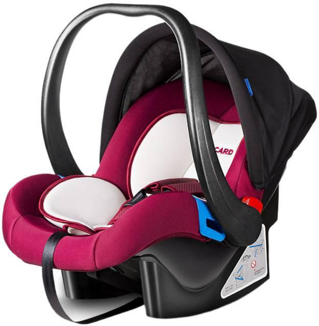 【베스트셀러】수출용 아기 카시트 바구니형 신생아 안전좌석 휴대용 흔들의자 0~13개월 아기 전용 안전 카시트, 부르고뉴