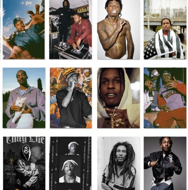 빈티지 레트로 힙합 떠그라이프 포스터 총24종/3종세트, set8, a3, 모조지(화이트)