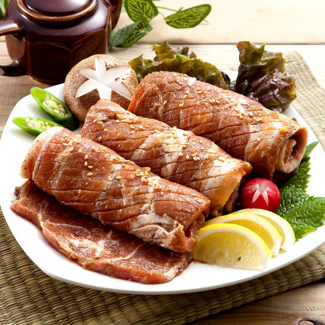 [으뜸한돈] 국내산 양념돈육 돼지 왕구이 530gX1팩, 1개, 530g