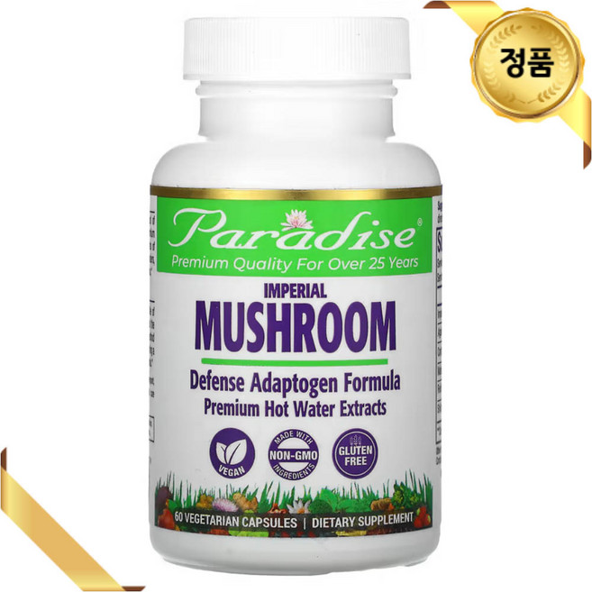 Paradise Herbs Imperial Mushroom 아답토젠 지오그란 돌외 60정, 1개