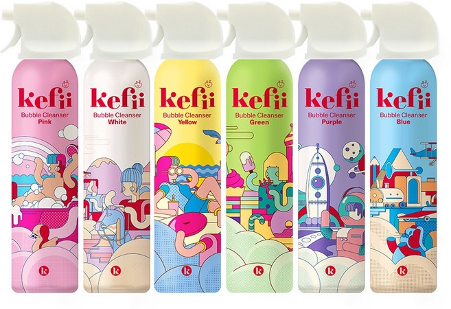 케피 유아 버블클렌저 6종 세트, 버블클랜저 200ml 6종 1세트, 6개, 200ml