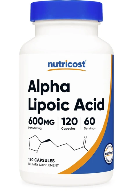 뉴트리코스트 알파 리포산 600mg 120캡슐 (60회분) | 식물성 캡슐 Non-GMO, 3개, 120정 - 쿠팡
