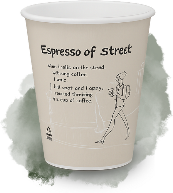 10온스 종이컵(300mL) 베이지 큰종이컵 테이크아웃 100set, 1박스