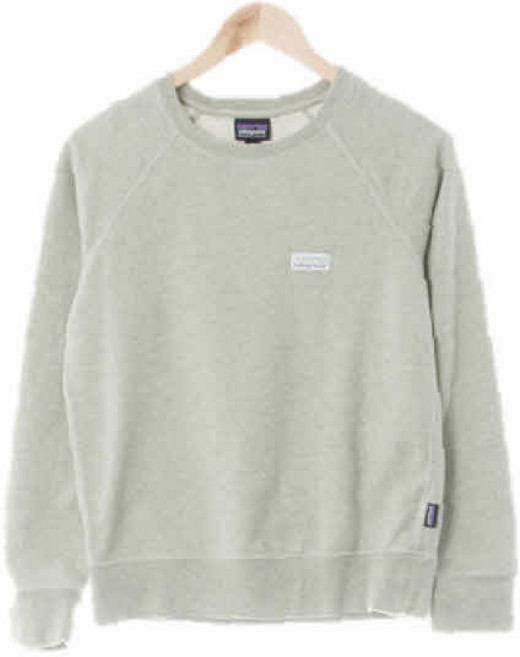 3858 PATAGONlA 멜란지라우렐그린 면혼방 나그랑로고웜맨투맨 [XS]