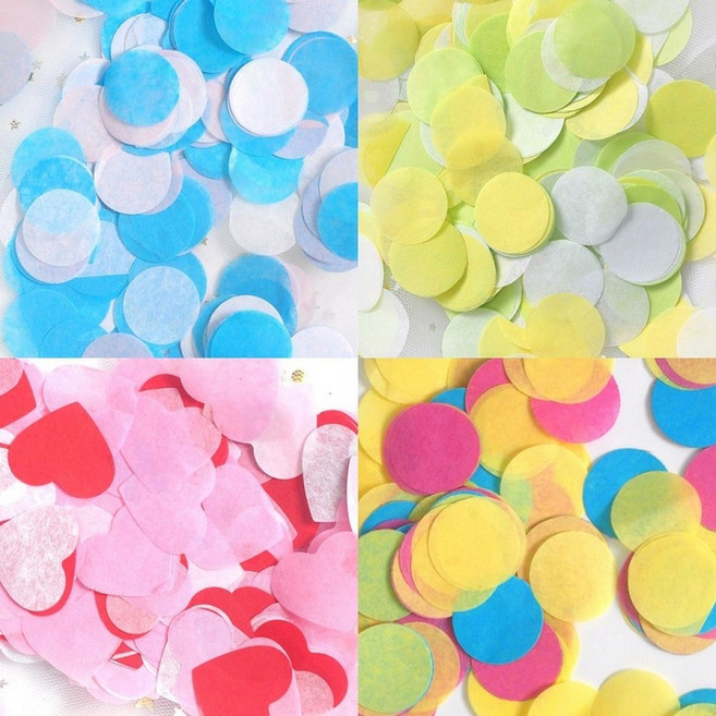 소용량 종이 컨페티 웨딩 생일 풍선 꽃가루 파티 장식, 1개, 2.5cm원형핑크패턴