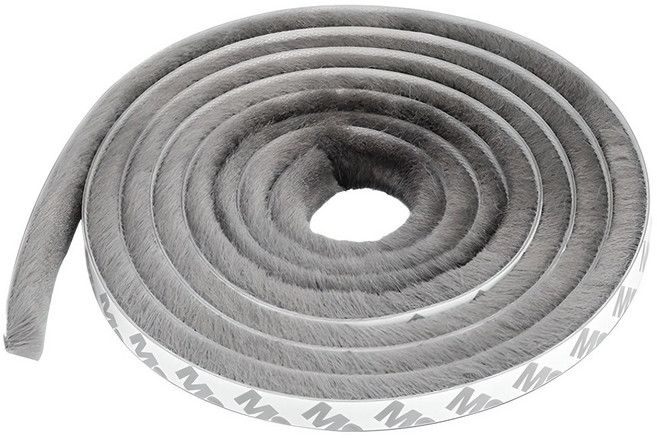 20M 모헤어 문풍지 문틈 틈새 막이 현관문 바람 틈막이 창문 문틈새 벌레 차단 현관 방문 창틀 테이프 풍지판, R99547F(털길이 5mm x 총길이 20M, 1개