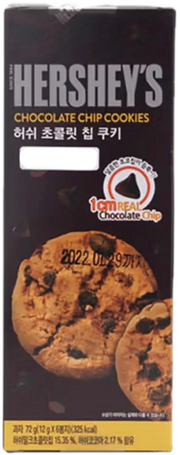 허쉬 초콜릿 칩 쿠키 72 g, 72g, 4개