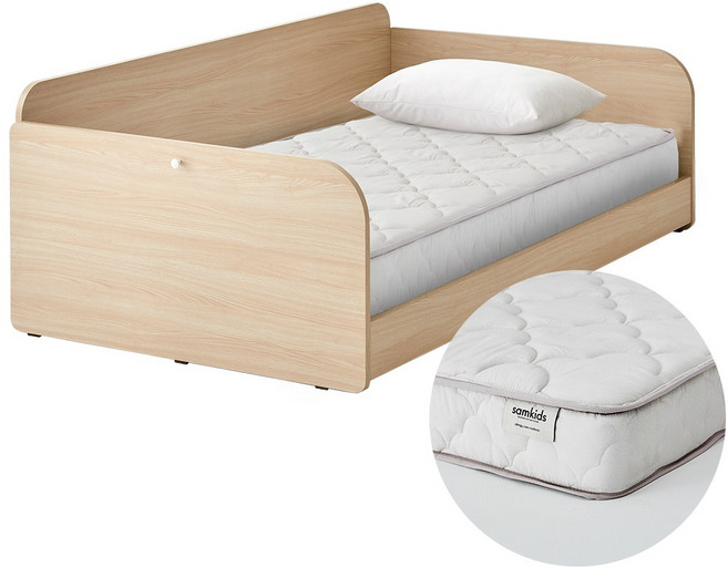한샘 샘키즈 슈퍼싱글침대 SS 데이베드+샘키즈 알러지케어 매트리스 SS, 크림화이트(A)