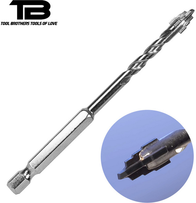 TB 공구브라더스 3.0mm -12.0mm 드라이컷 X4 카바이드 드릴비트, 2) 3.4mm