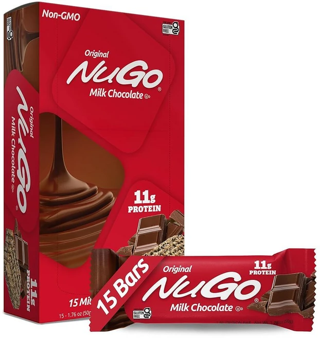 NuGo NuGo 프로틴 바 단백질 11g 170칼로리 글루텐 프리 초콜릿 15개입 Protein Bars Chocolate (15 Bars), 1개 - 쿠팡
