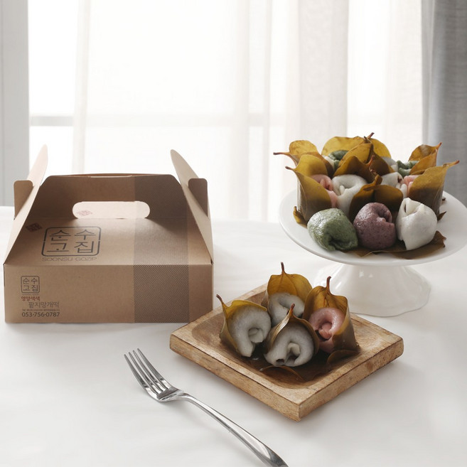 콩지팥지 국내산 찹쌀 단팥 의령 망개잎이 감싸진 찹쌀떡 망개떡, 2.망개떡 2호(30개)