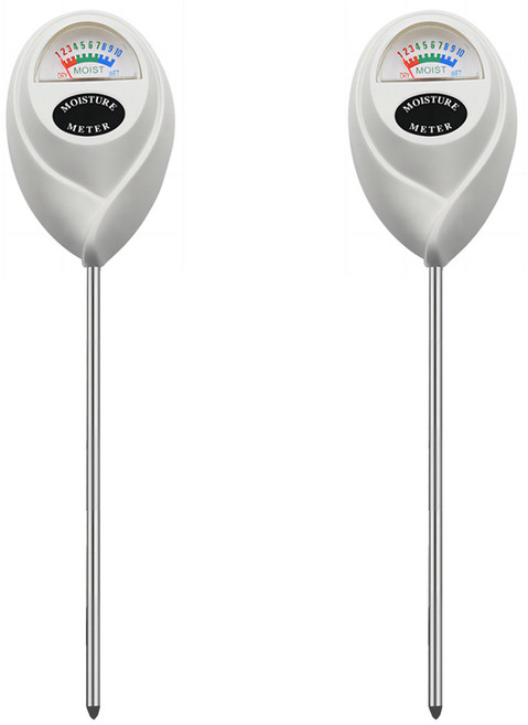 트리오즈 토양 수분 측정기 화분 식물 습도계, 2개, 화이트