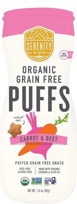Serenity Kids 유기농 곡물 무함유 퍼프 당근 및 비트 42g(1.5oz) Kids (세레니티 키즈), Serenity Kids, 유기농 곡물 무함유 퍼프,, 1 - 쿠팡