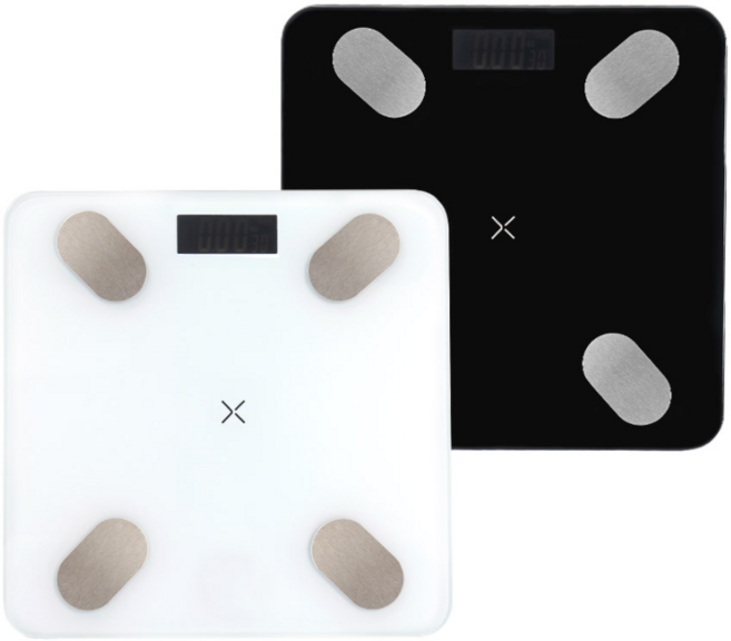 스마트 인바디 체지방측정 체중계 고급 (앱), 블랙, 1개