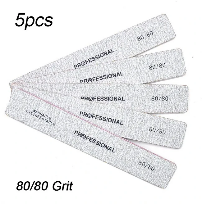 5/10PCS 전문 네일 180 240 손톱 용 버퍼 큐티클 매니큐어 ZJC03, 10 Long-80Grit-5pcs