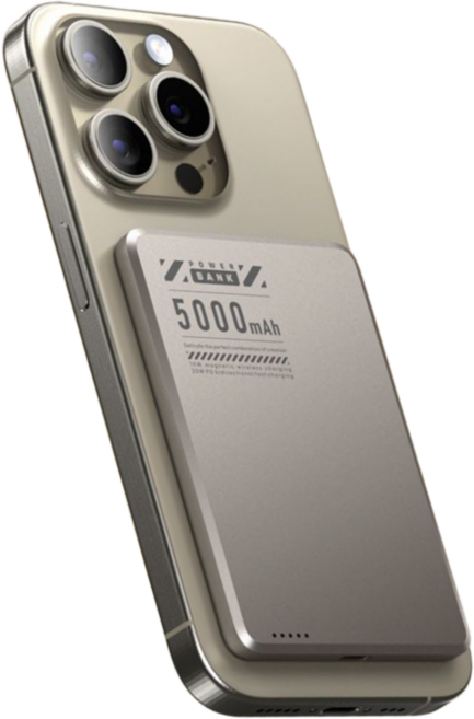 [마메드네] 맥세이프 보조배터리 유무선 고속충전, 골드