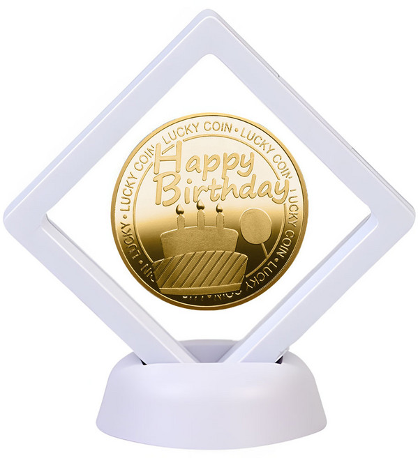라온하제 비트코인 이더리움 리플 가상화폐 기념주화 코인 암호화폐 동전 수집 스텐드+장식장 포함, 19 생일축하