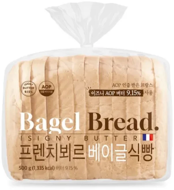 삼립 프렌치뵈르 베이글 식빵 500g 3봉, 3개