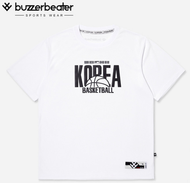 [버저비터] 농구 반팔 흰색 화이트 KOERA REFLEX 티셔츠 KOREA TEE - WHITE
