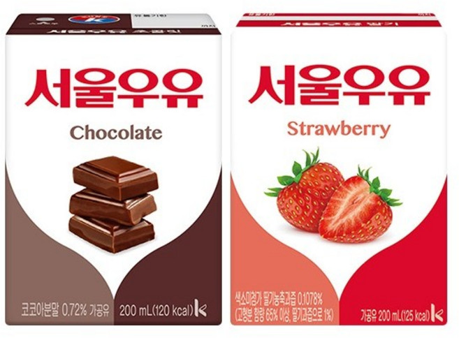 서울우유 초코우유 + 딸기우유 (각 12개씩 총24입), 24개, 200ml, 24개