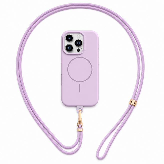 九圓科技 適用iPhone手機殼 膚感液態殼 附掛繩 強力磁吸 手機殼 耐磨 舒適手感 不沾指紋 減震防摔
