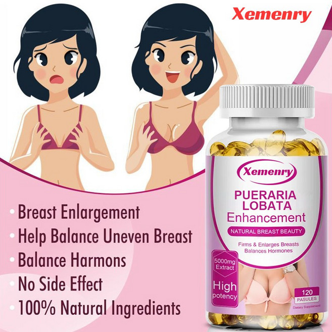 가슴 확대 캡슐 가슴 성장 가슴 발달 탄력 회복 여성을 위한 둥근 가슴, 3개, 120정