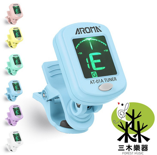 AROMA AT-01A 吉他夾式調音器 適用於烏克麗麗 貝斯 小提琴, 單買日製電池, 1個