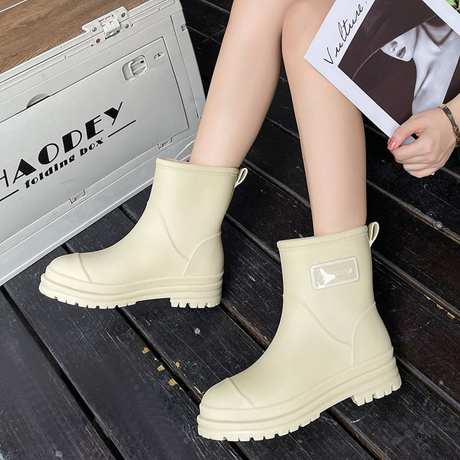 GFU 여성 여름 미들 레인 부츠 미끄럼방지 장화