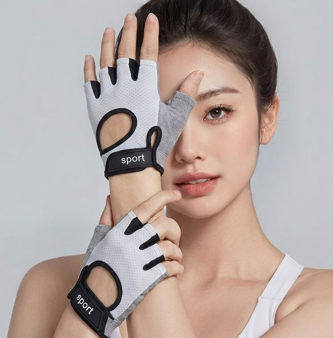 제이엔 여자 헬스장갑 웨이트 운동 반장갑, 그레이, 1개