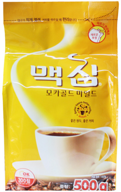 동서 맥심 모카골드 마일드 커피(리필) 500g 식품 > 커피/차 커피 커피믹스 일반커피믹스, (매장정품) 동서 모카골드 마일드 커피(리필) 500g, 1개