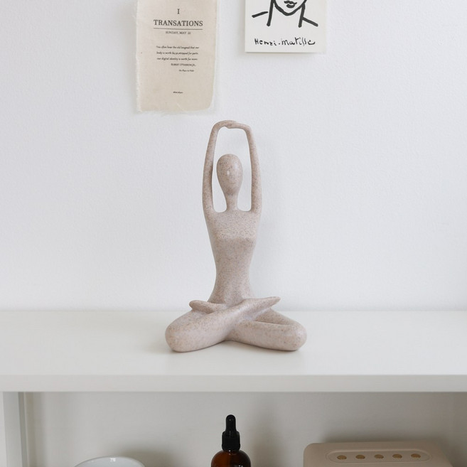 케이트가든 요가 조각상 오브제 명상 요가 학원 필라테스 개업 선물, B타입