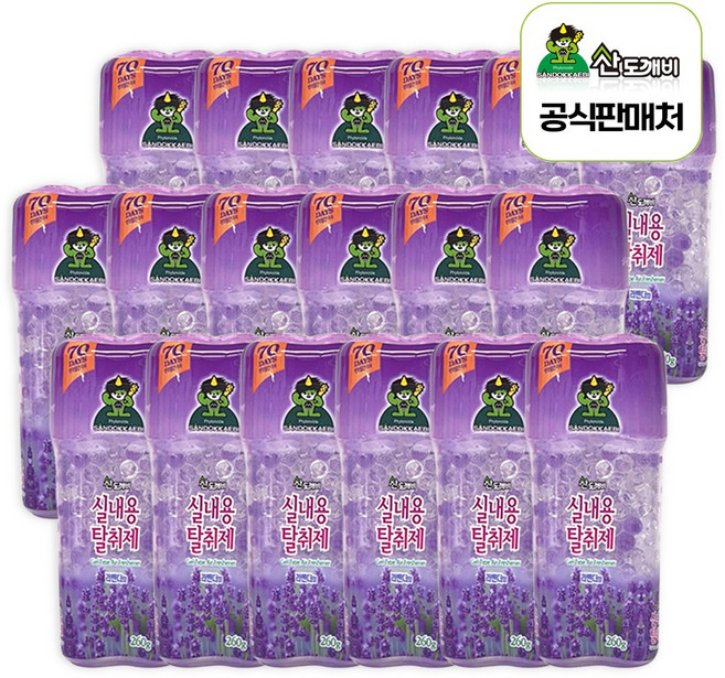 산도깨비 실내용탈취제 라벤더, 260g, 18개