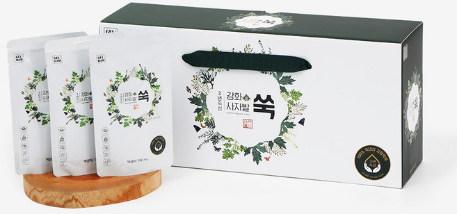 그담푸드 쑥즙 선물박스 30포 3년 숙성 강화사자발쑥 약쑥 즙 진액 액기스, 1개, 3L