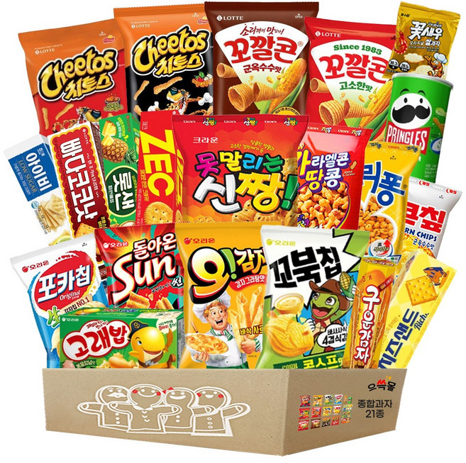종합과자 선물세트, 1세트, 21종