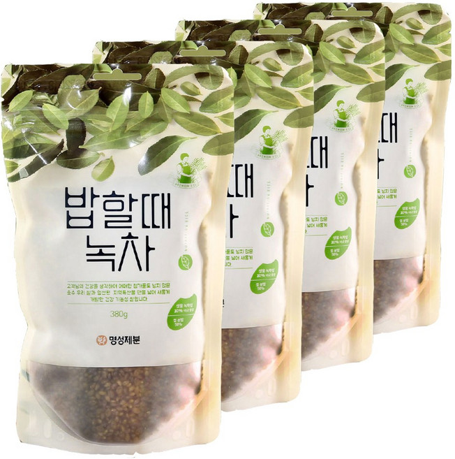 [건강양양쌀] 밥할때 녹차 380g x 4봉 100% 국산, 4개